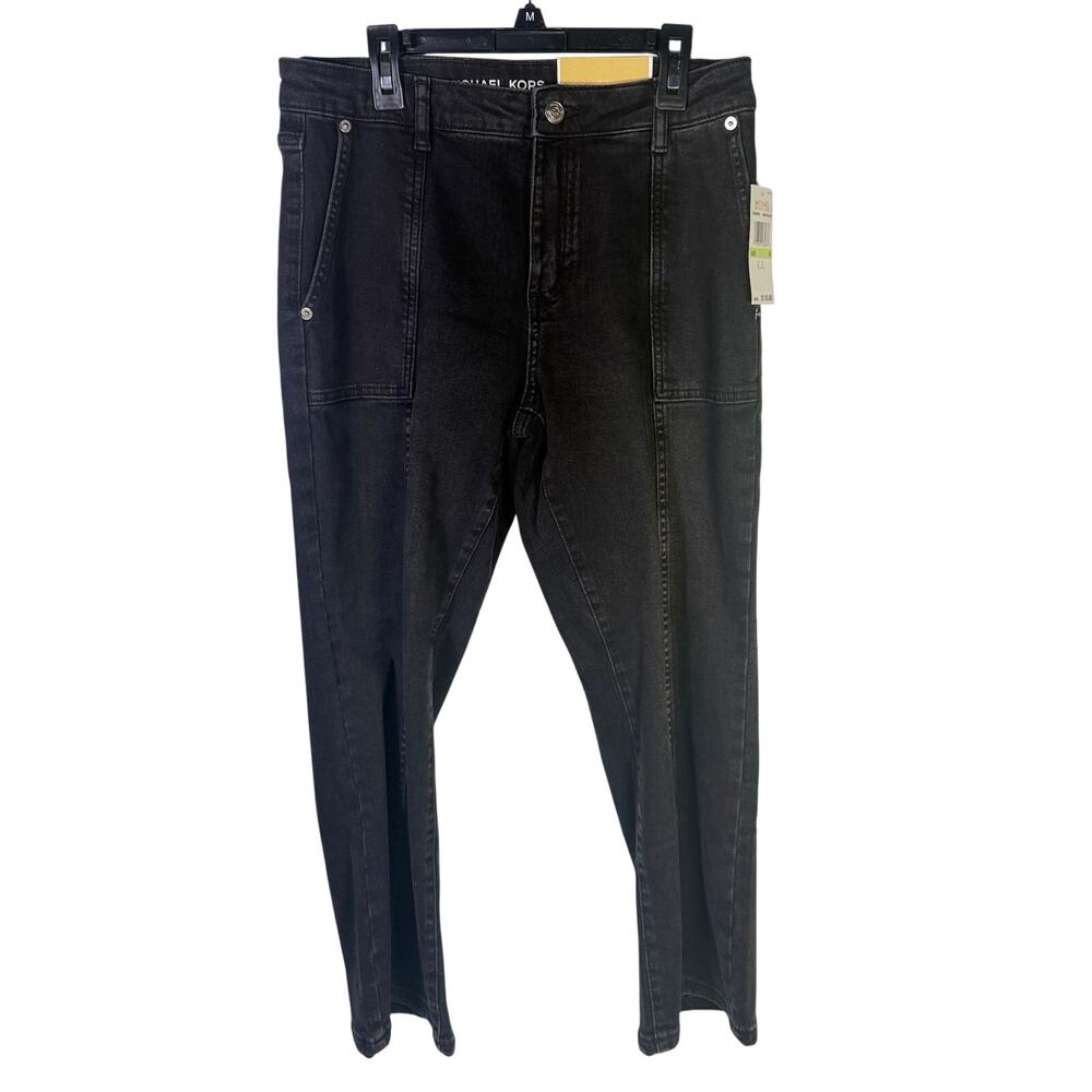 MICHAEL Michael Kors Women’s Selma Cropped Flare Jeans Washed Black Size 4